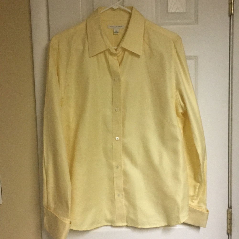 Yellow Banana Republic button down